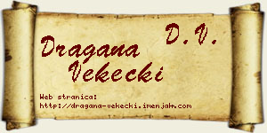 Dragana Vekecki vizit kartica